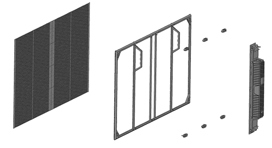 Modular Design lightweight LED panel