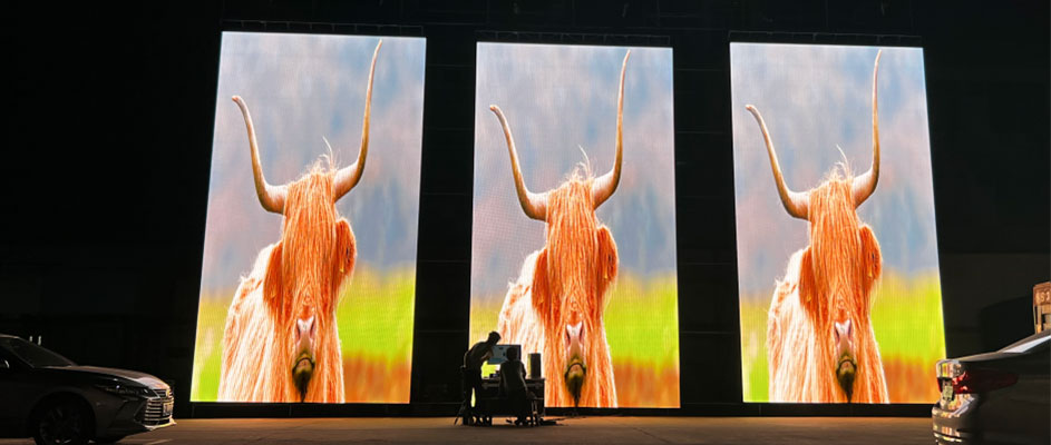 LED screen setup